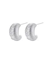 MUKTANK×SUN HUNTER Pea C-Hoop Brushed Earrings