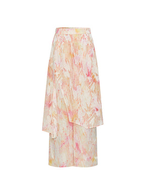 MUKZIN“Capsule Collection”Chinese Style Iridescent Embroidered Top with Midi Skirt
