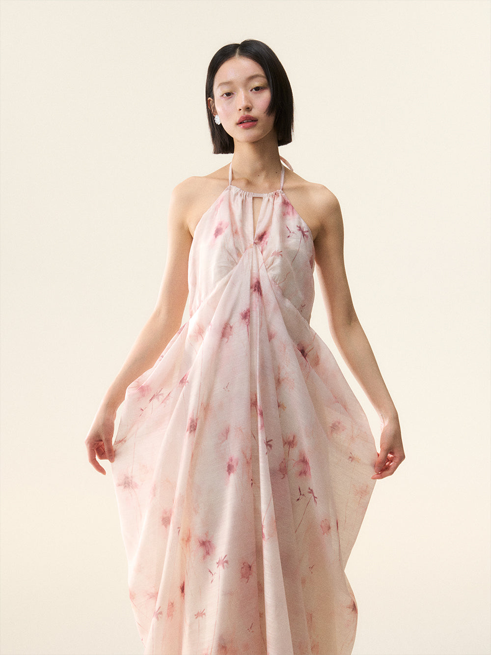 MUKTANK×LOUMUTAKU Halter-neck Dress in the Shape of a Vase