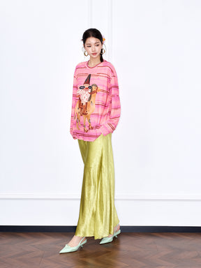 MUKZIN "Capsule Collection" Versatile Slit Mermaid Silky Maxi Dress in New Chinese Style