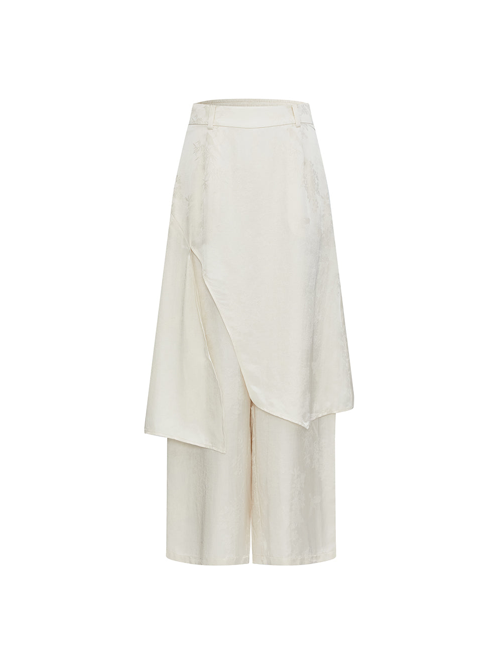 MUKZIN Spring Prelude “Peacock Feather” New Chinese Style Fake Two Piece Wide Leg Trousers Spring Summer