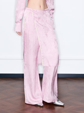MUKZIN¡°Night Ballad of Chang'an¡±Wrap Layered Wide-Leg Pants | Tang Dynasty Inspired Satin Trousers