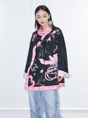 MUKZIN  Linglong "Fengqi" Chinese-style Contrast Cotton Jacket