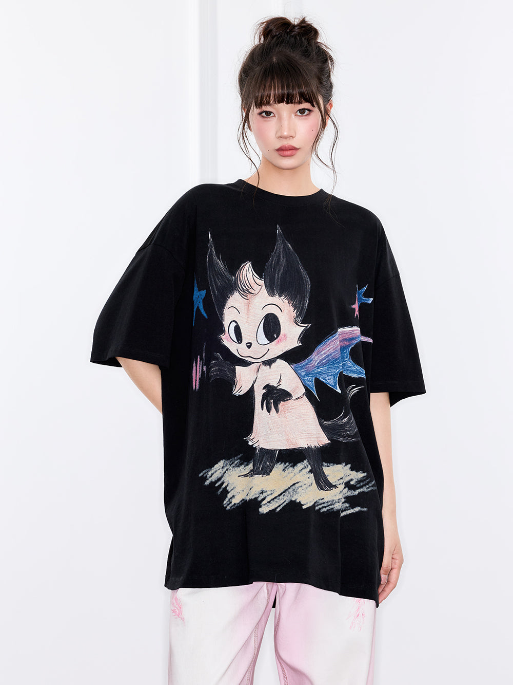 MUKZIN 3-color Loose Print T-shirt