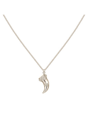 MUKTANK×SUN HUNTER Embossed Iris Tooth Pendant Necklace