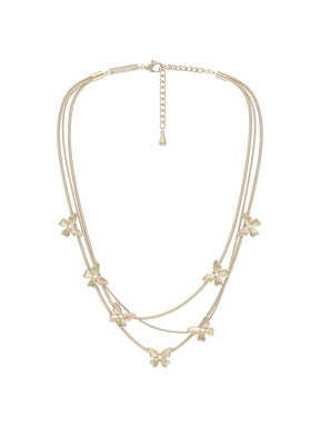 MUKTANK×SUN HUNTER “Emergence”Three-Layer Lace Butterfly Necklace 或 Triple-Layer Lace Butterfly Necklace