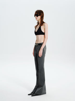 MUKTANK×MODULER Slim-Fit Flared Dress Pants
