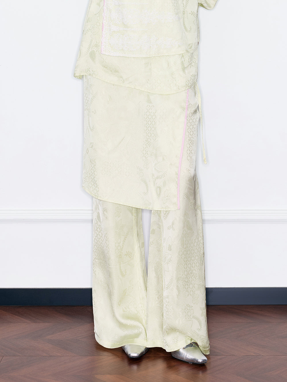 MUKZIN“Night Ballad of Chang'an”Wrap Layered Wide-Leg Pants | Tang Dynasty Inspired Satin Trousers (Copy)