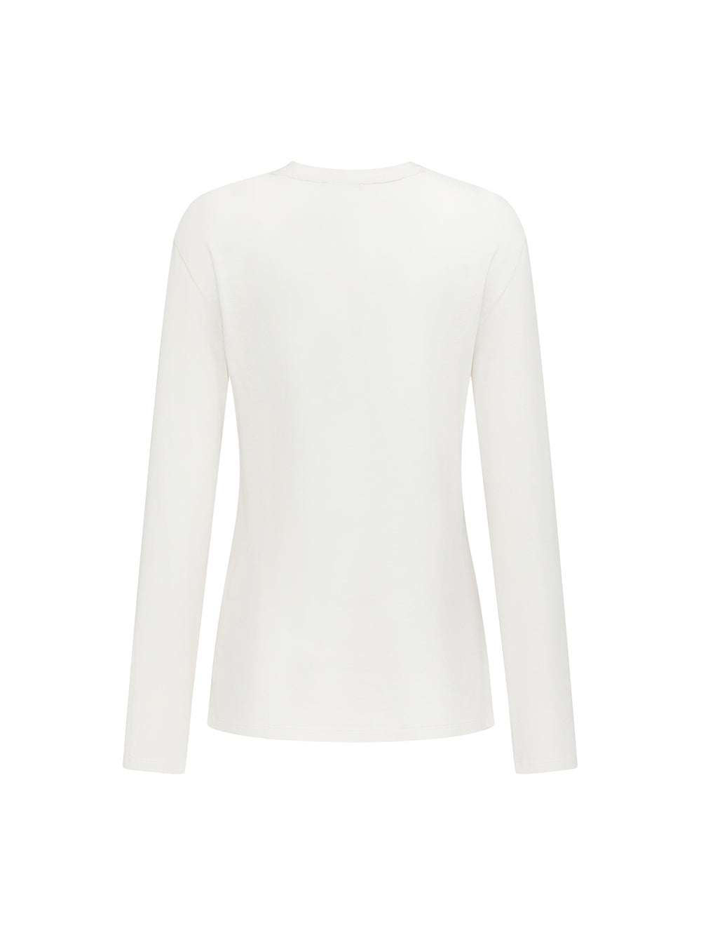 MUKZIN“The Sequence of Deer's Call”White Ink Painting Print Decor Oversized Long-Sleeve Top