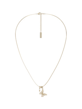 MUKTANK×SUN HUNTER “Emergence”Lace Butterfly Snake Bone Necklace