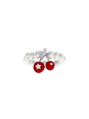 MUKTANK×SUN HUNTER Velvet Cherry Ring (with Natural Pearls)