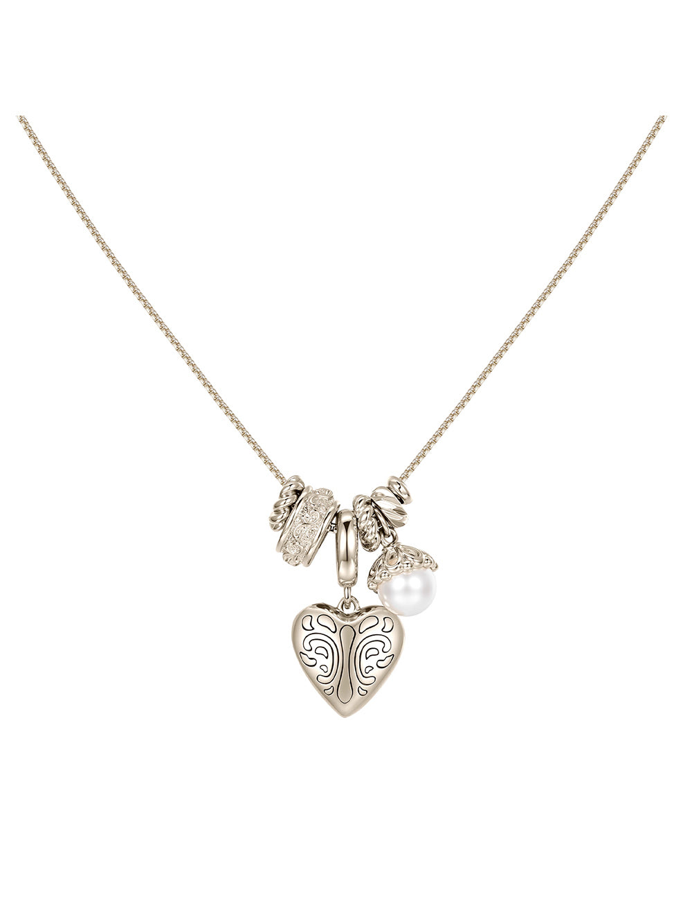 MUKTANK×SUN HUNTER Carved Broken Heart Pendant Necklace