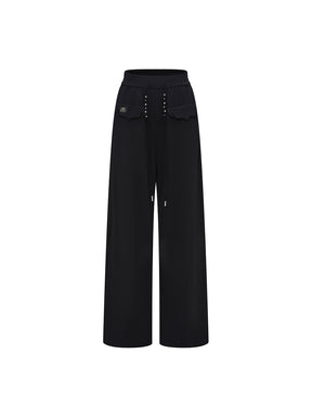 MUKZIN Linglong "Moon God" New Chinese-style Knit Straight Trousers