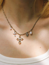 MUKTANK×SUN HUNTER Ornate lace cross necklace