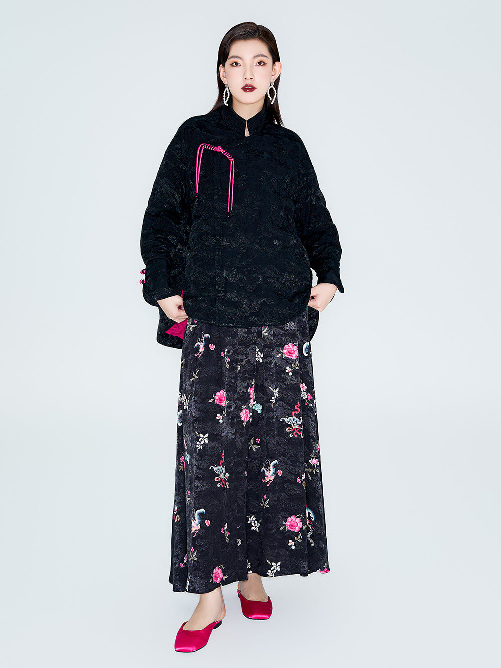 MUKZIN Linglong M-shaped Quilted Cotton Coat