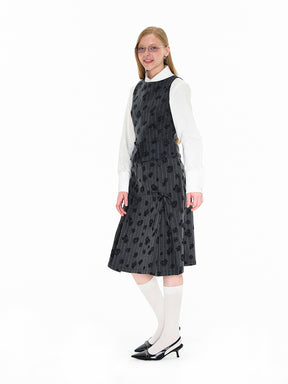 MUKTANK × LOUMUTAKU Flocked Rose Skirt