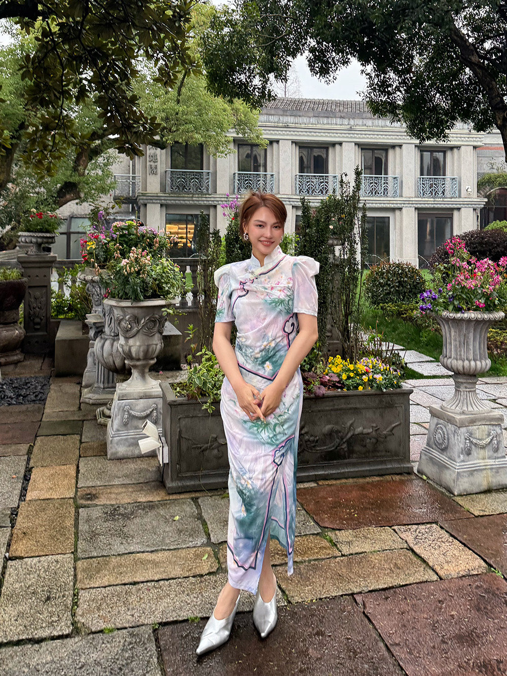 Mukzin“Capsule Collection”New Chinese-Style Printed Short-Sleeved Shirt With A Turned-Up Collar