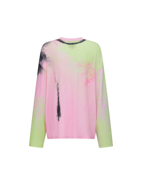 MUKZIN  Spring Prelude"Good Luck with the Snake" Floral Silhouette Long-sleeved Knitted Sweater