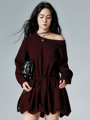 MUKTANK × CUUDICLAB Fake Two-piece Sweatshirt Dress