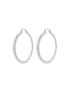 MUKTANK×SUN HUNTER Large-Sized Brushed Huggie Earrings