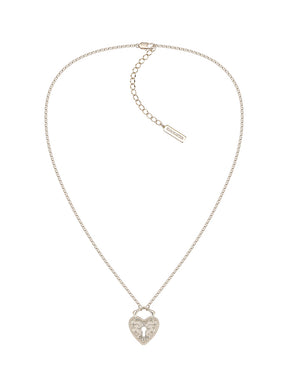 MUKTANK×SUN HUNTER Short Vintage Embossed Heart Necklace