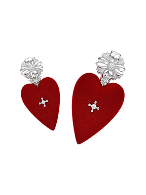 MUKTANK×SUN HUNTER Small-Sized Velvet Heart Hair Clip