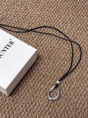 MUKTANK×SUN HUNTER Irregular Leather Rope Long Chain