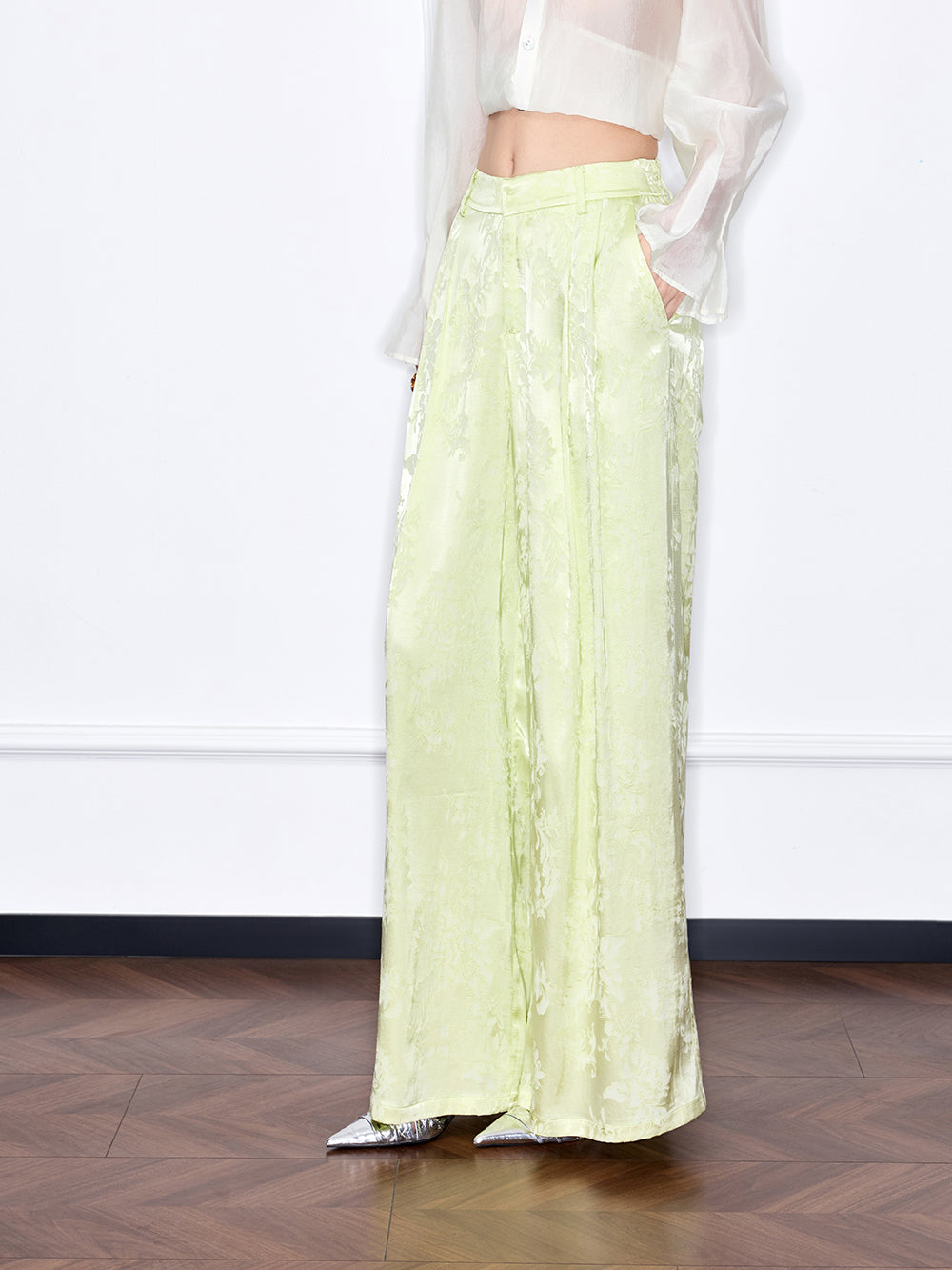 MUKZIN "Capsule Collection" New Chinese Style Jacquard V Neck Fitted Set Trousers