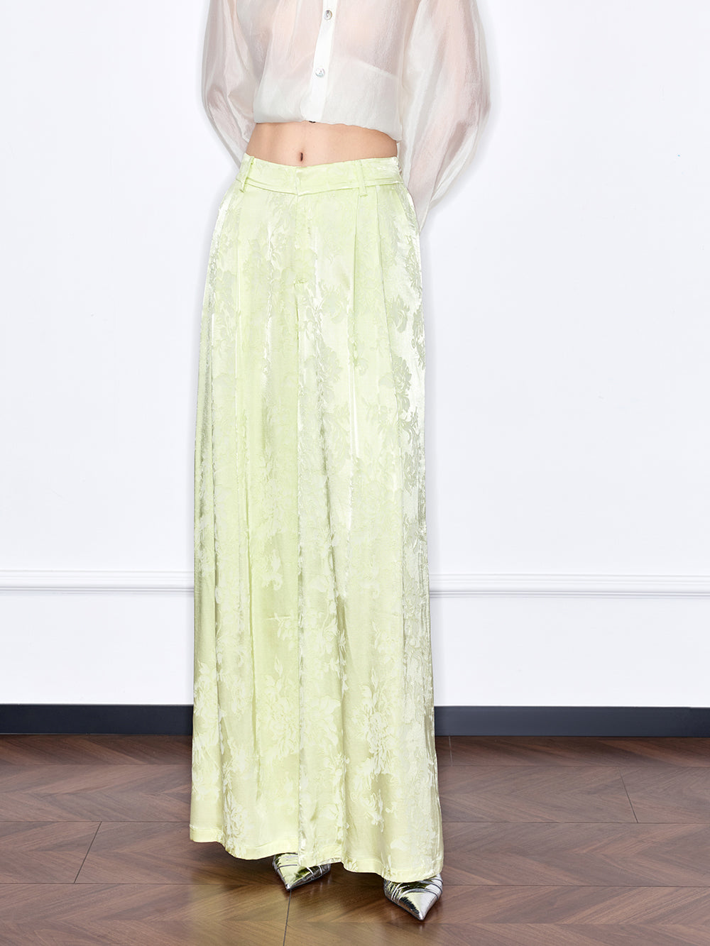 MUKZIN "Capsule Collection" New Chinese Style Jacquard V Neck Fitted Set Trousers