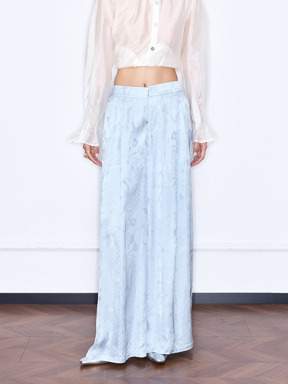 MUKZIN "Capsule Collection" New Chinese Style Jacquard V Neck Fitted Set Trousers