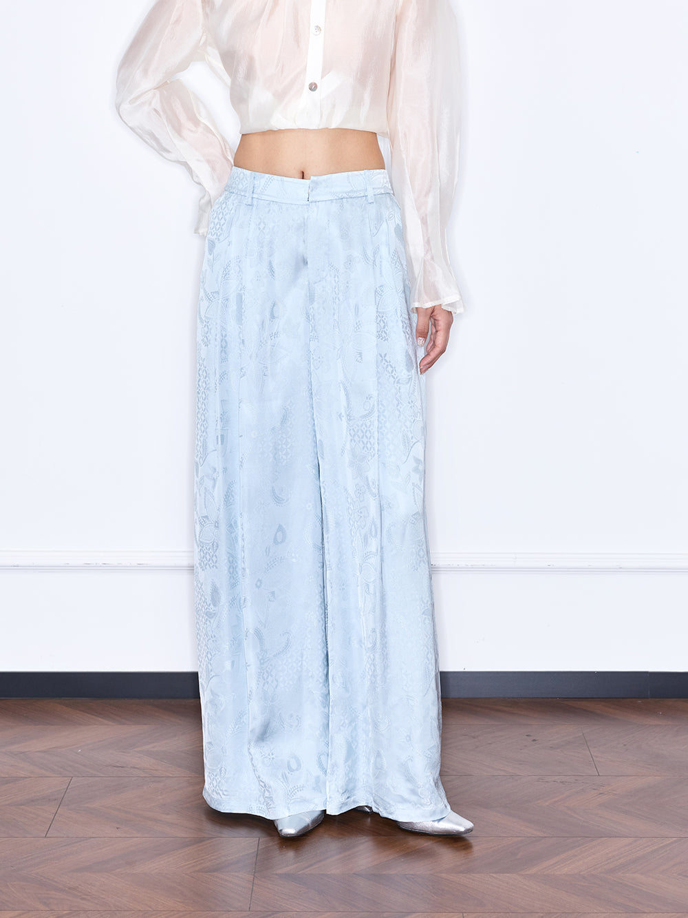 MUKZIN "Night Ballad of Chang'an" Golden Fortune Chinese Style Embroidered Set Pants