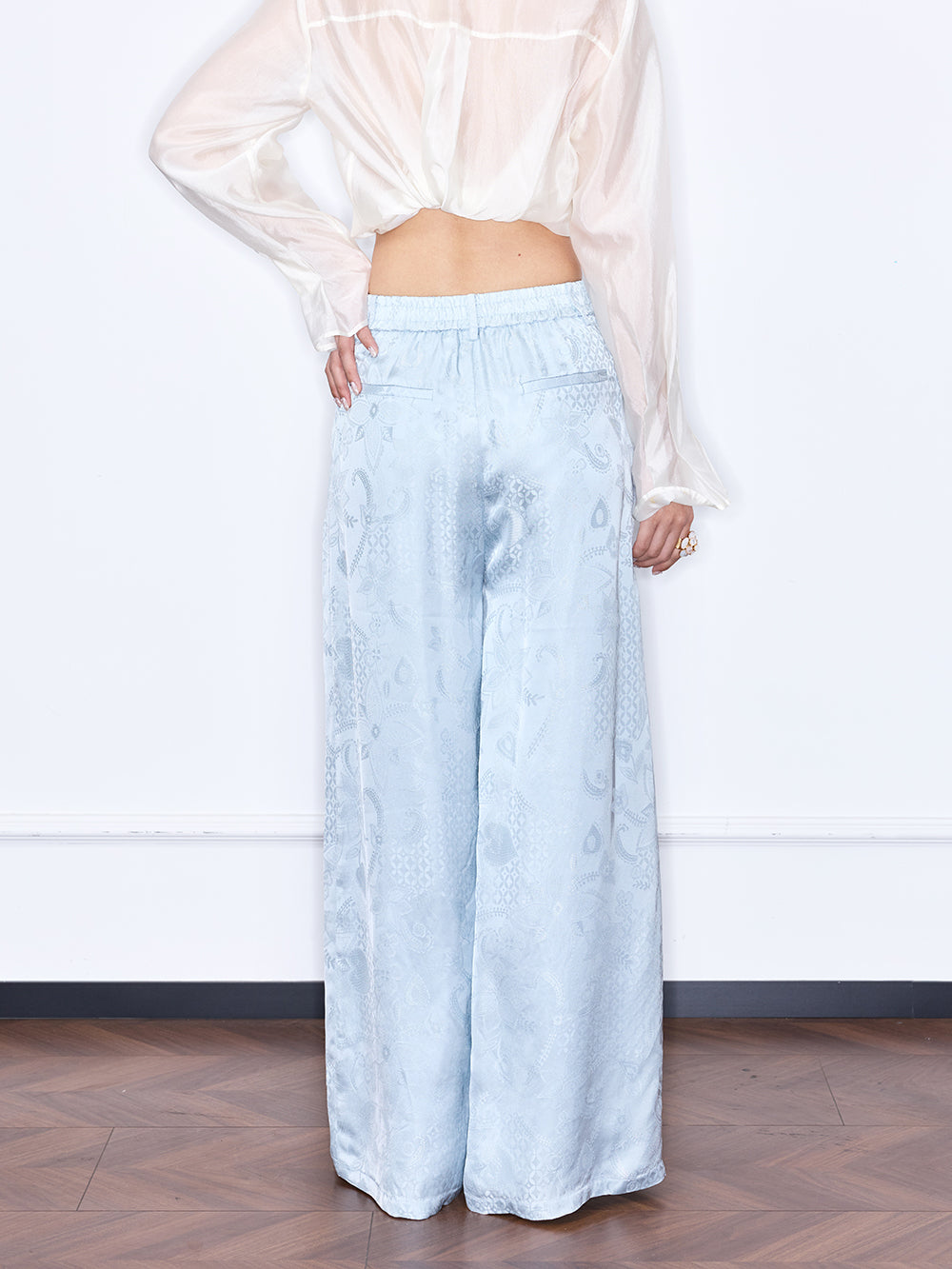 MUKZIN "Capsule Collection" New Chinese Style Jacquard V Neck Fitted Set Trousers