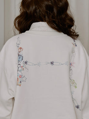 MUKTANK×LOUMUTAKU Y2K Faux Chain Camisole Sweatshirt