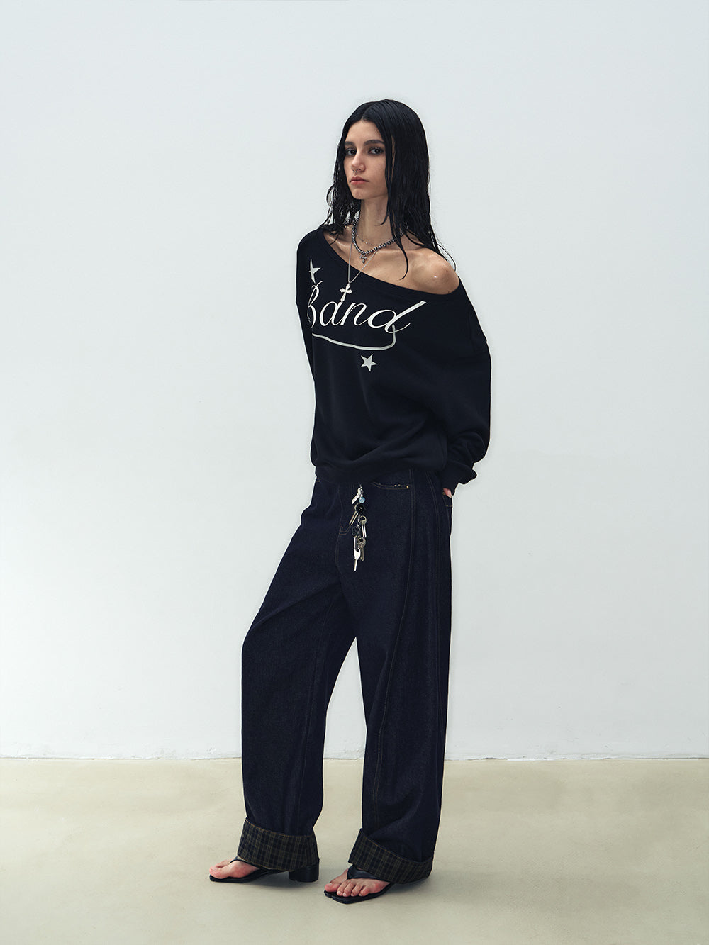 MUKTANK X WESAME Spliced Sickle Pants