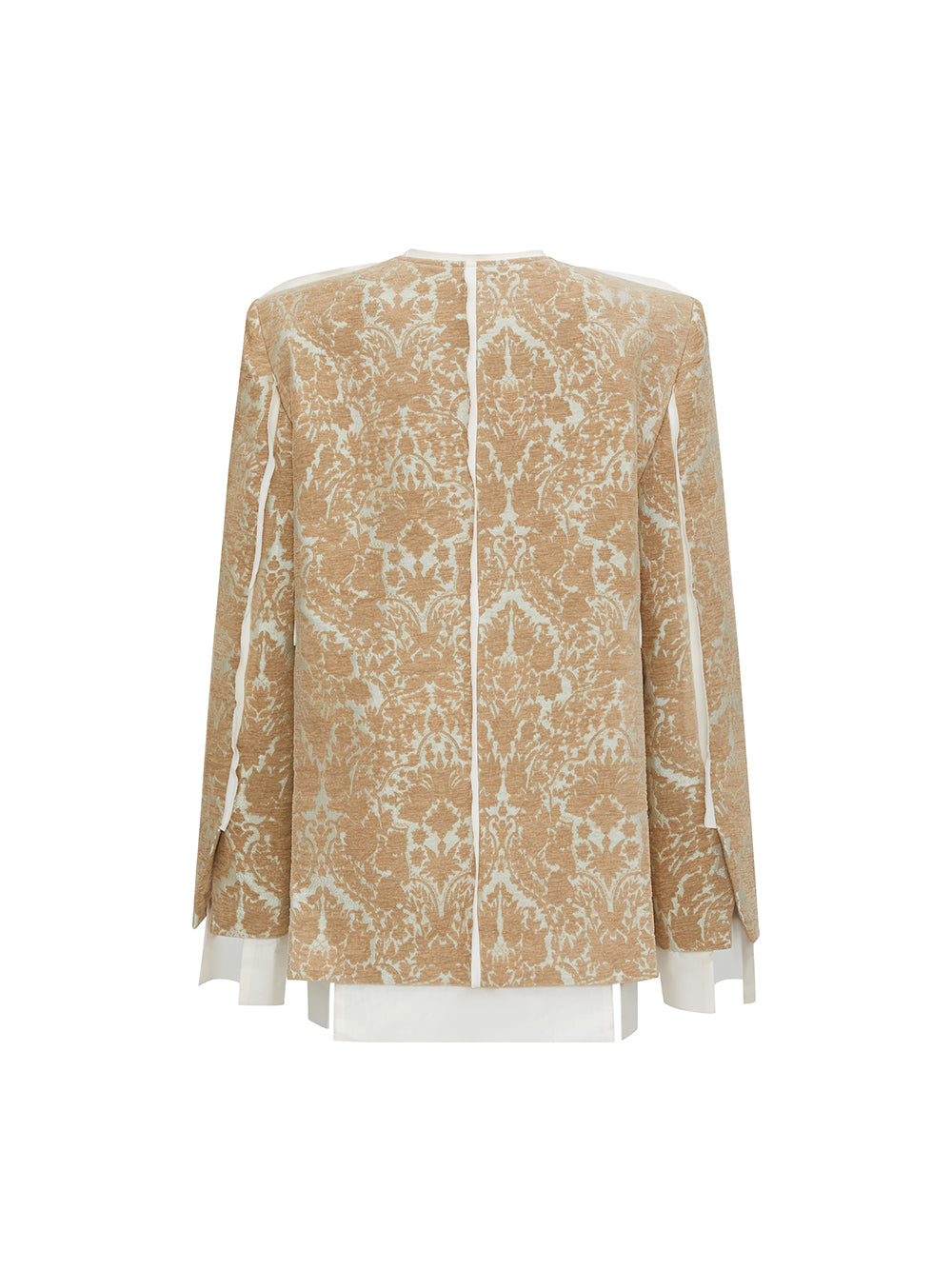 MUKZIN“Realm of Ethereal Mist”Women's Vintage Jacquard Baroque Contrast Blazer