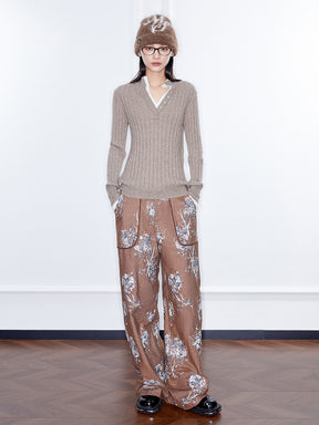 MUKZIN Linglong“bamboo joint”Slim-fit Cashmere Blended Sweater.