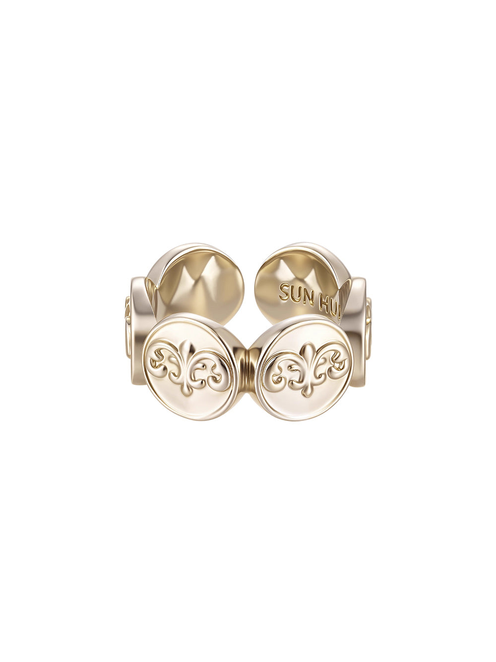 MUKTANK×SUN HUNTER Full Circle Embossed Coin Ring