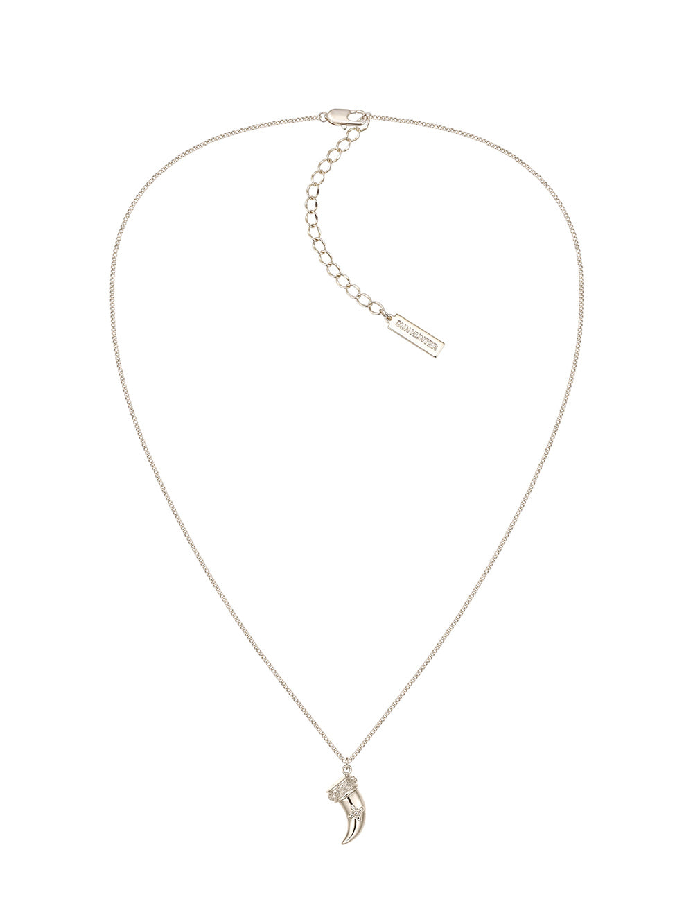 MUKTANK×SUN HUNTER Embossed Iris Tooth Pendant Necklace