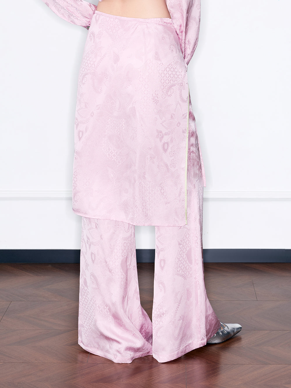 MUKZIN¡°Night Ballad of Chang'an¡±Wrap Layered Wide-Leg Pants | Tang Dynasty Inspired Satin Trousers