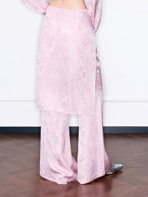 MUKZIN¡°Night Ballad of Chang'an¡±Wrap Layered Wide-Leg Pants | Tang Dynasty Inspired Satin Trousers
