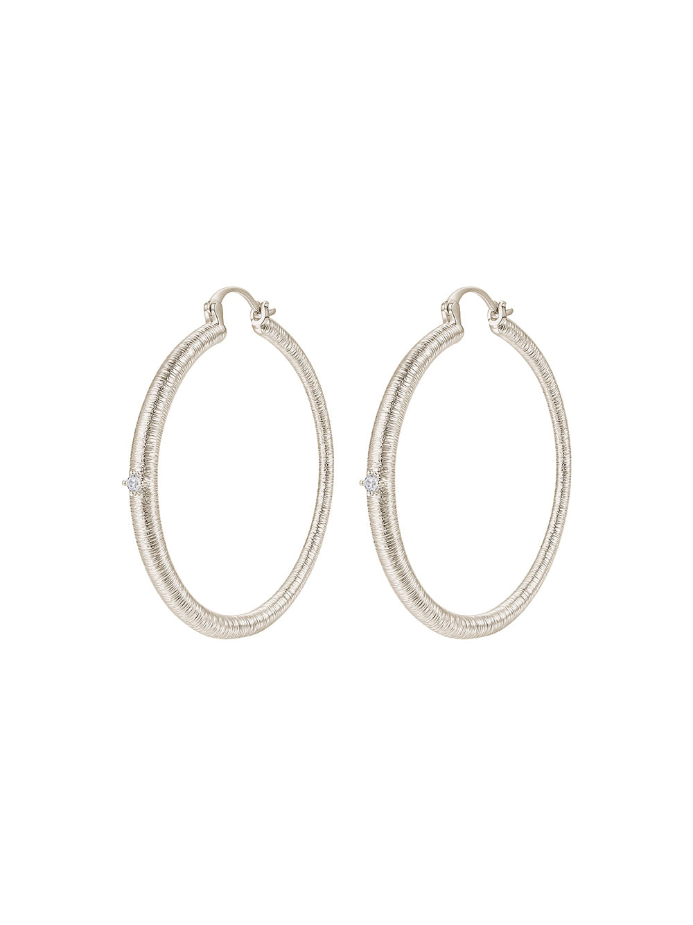 MUKTANK×SUN HUNTER Large-Sized Brushed Huggie Earrings