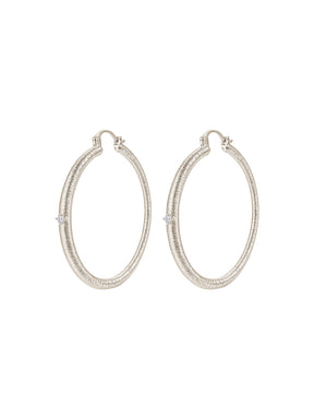 MUKTANK×SUN HUNTER Large-Sized Brushed Huggie Earrings