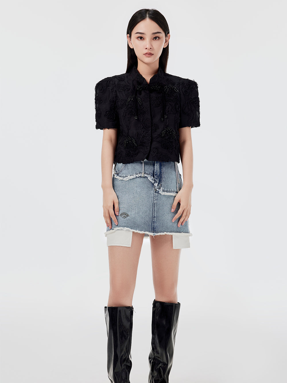 mukzin ショートジャケット MUKZIN Chinese Style Short Jacket