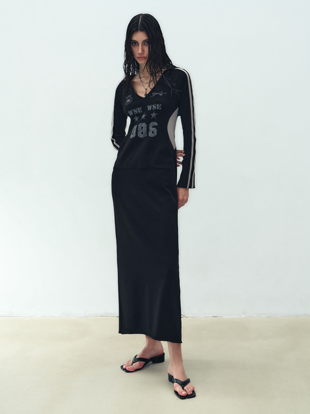 MUKTANK X WESAME Hooded Sweatshirt Dress