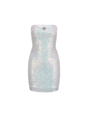 MUKTANK×ARDENCODE Sexy & Elegant Socialite Style Pure Desire Bodycon Mermaid Strapless Sequin Dress
