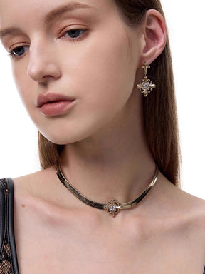 MUKTANK×SUN HUNTER Iris-themed Snake Bone-style Neck Chain