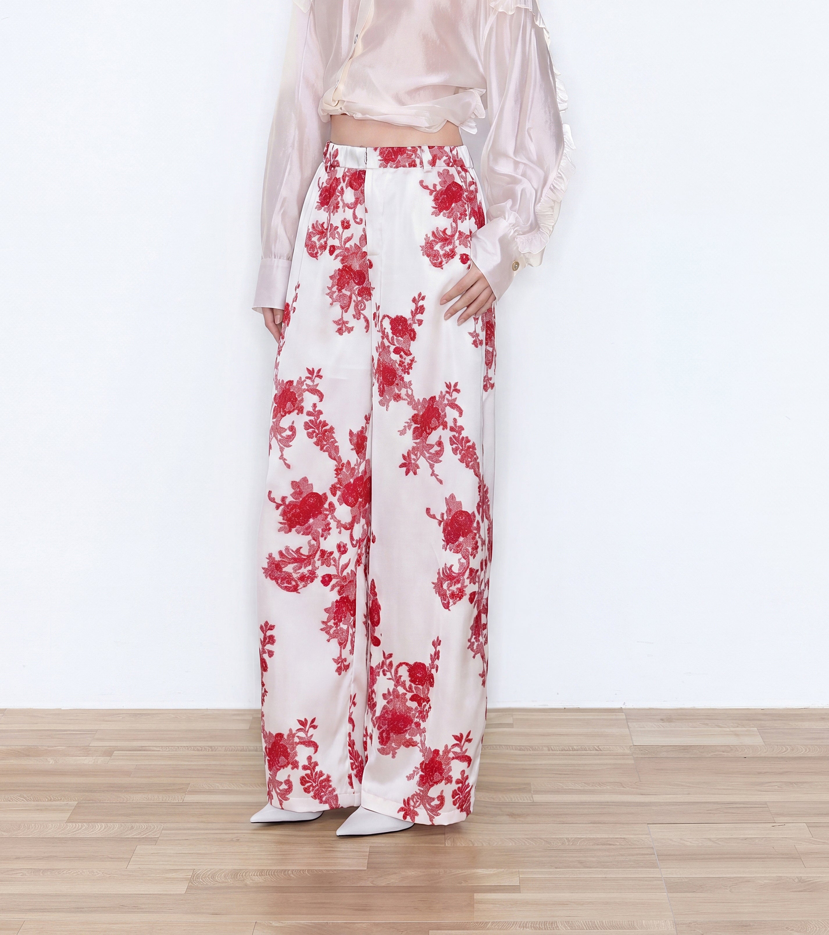 MUKZIN×Flourishing Blooms New Chinese-style trousers
