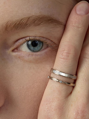 MUKTANK×SUN HUNTER Mother-of-Pearl Iris Double Ring