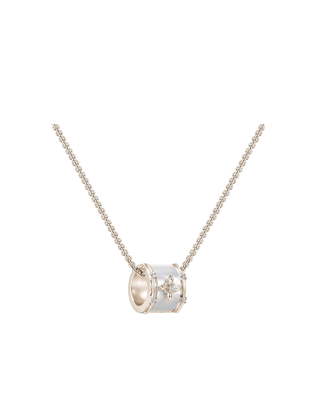 MUKTANK×SUN HUNTER Mother-of-Pearl Four-Flower Lulu Tong Necklace