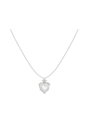 MUKTANK×SUN HUNTER Iris & Mother-of-Pearl Heart Necklace